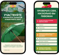 Поддержка медийной кампании для марки Hollandia Безалкогольное — подробности